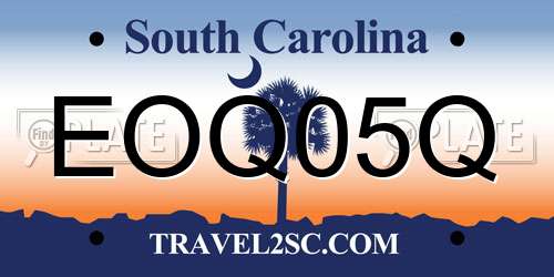 EOQ05Q South Carolina License Plate