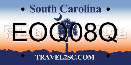 EOQ08Q South Carolina License Plate