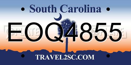 EOQ4855 South Carolina License Plate