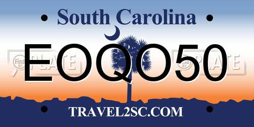 EOQO50 South Carolina License Plate