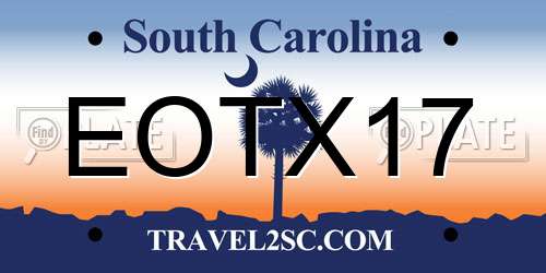 EOTX17 South Carolina License Plate
