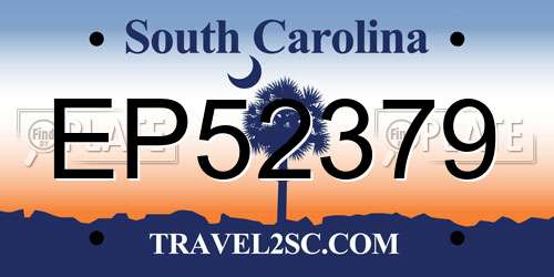 EP52379 South Carolina License Plate