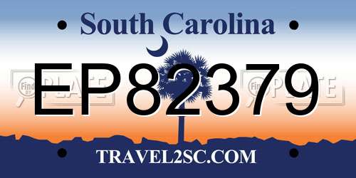 EP82379 South Carolina License Plate