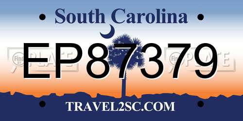 EP87379 South Carolina License Plate