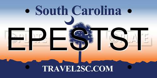 EPESTST South Carolina License Plate