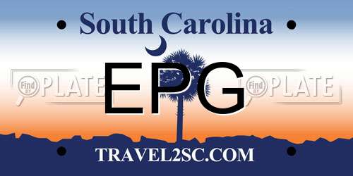 EPG South Carolina License Plate