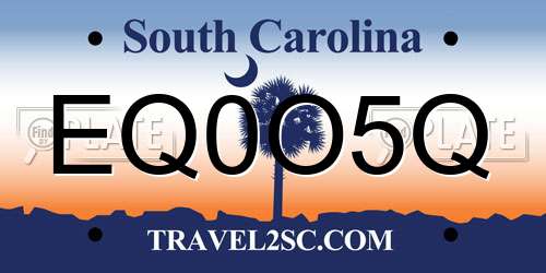 EQ0O5Q South Carolina License Plate
