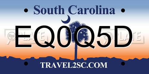 EQ0Q5D South Carolina License Plate