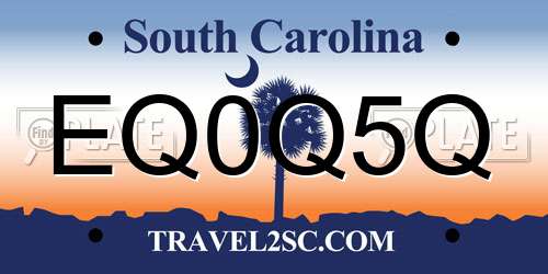 EQ0Q5Q South Carolina License Plate