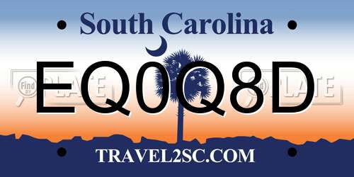 EQ0Q8D South Carolina License Plate