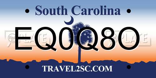 EQ0Q8O South Carolina License Plate