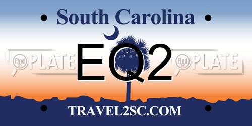 EQ2 South Carolina License Plate