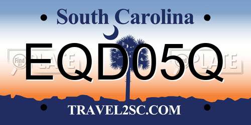EQD05Q South Carolina License Plate