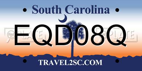 EQD08Q South Carolina License Plate