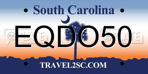 EQDO50 South Carolina License Plate