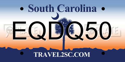 EQDQ50 South Carolina License Plate