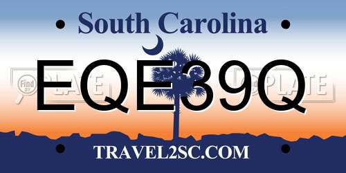 EQE39Q South Carolina License Plate