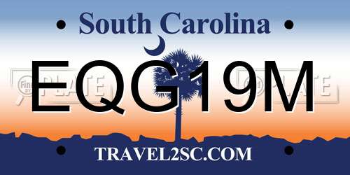 EQG19M South Carolina License Plate