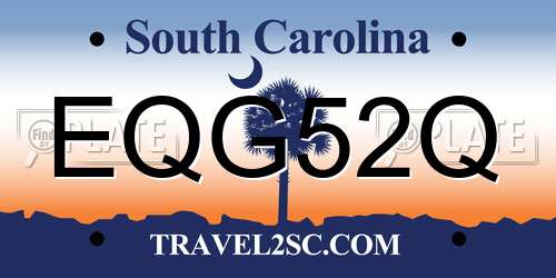 EQG52Q South Carolina License Plate