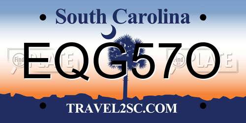 EQG57O South Carolina License Plate