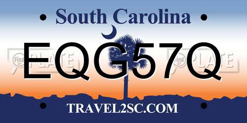 EQG57Q South Carolina License Plate