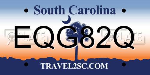 EQG82Q South Carolina License Plate