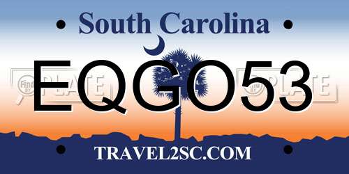 EQGO53 South Carolina License Plate