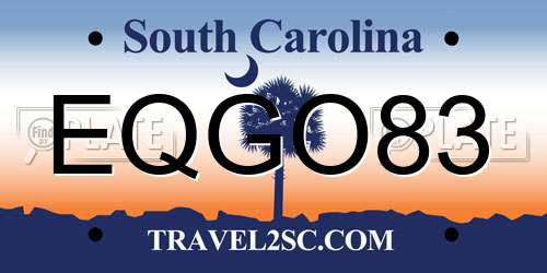 EQGO83 South Carolina License Plate