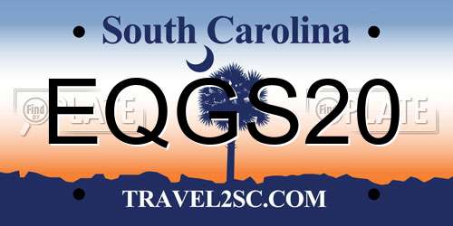 EQGS20 South Carolina License Plate