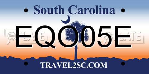 EQO05E South Carolina License Plate
