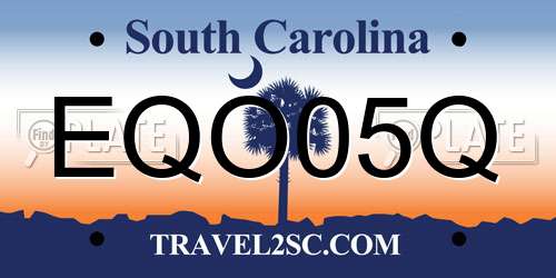 EQO05Q South Carolina License Plate