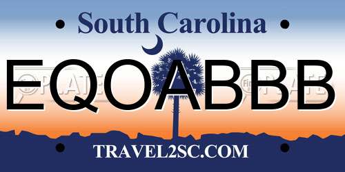 EQOABBB South Carolina License Plate