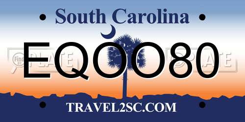 EQOO80 South Carolina License Plate