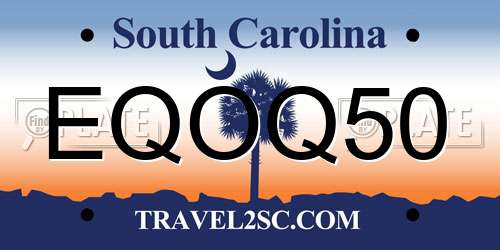 EQOQ50 South Carolina License Plate