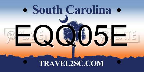 EQQ05E South Carolina License Plate