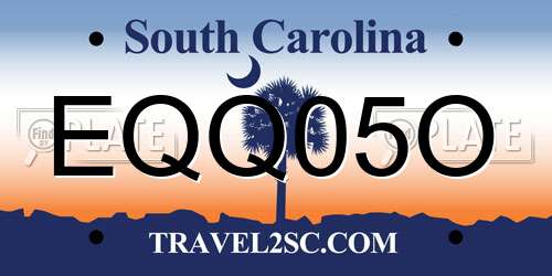 EQQ05O South Carolina License Plate