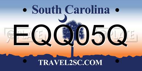 EQQ05Q South Carolina License Plate