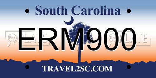 ERM900 South Carolina License Plate