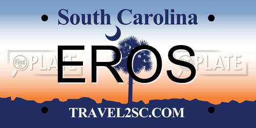 EROS South Carolina License Plate