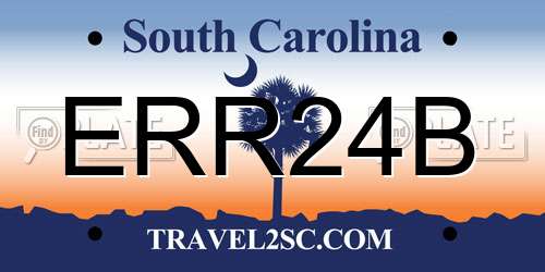 ERR24B South Carolina License Plate