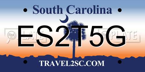 ES2T5G South Carolina License Plate