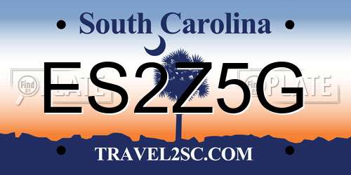 ES2Z5G South Carolina License Plate
