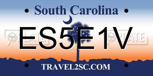 ES5E1V South Carolina License Plate