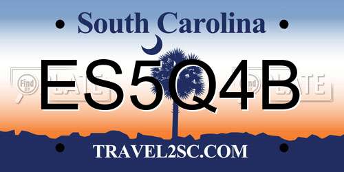 ES5Q4B South Carolina License Plate