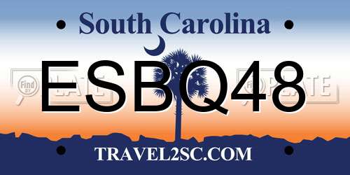 ESBQ48 South Carolina License Plate