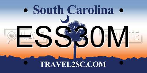 ESS30M South Carolina License Plate