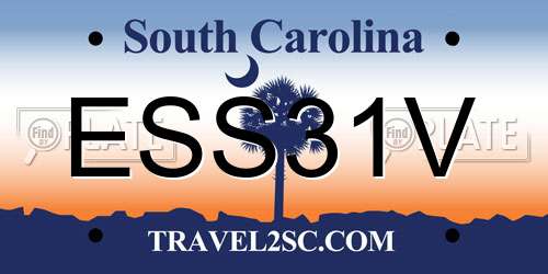 ESS31V South Carolina License Plate