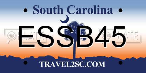 ESSB45 South Carolina License Plate