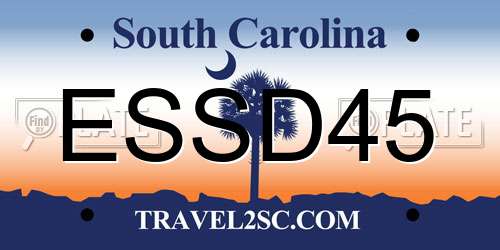 ESSD45 South Carolina License Plate