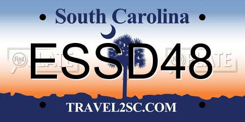ESSD48 South Carolina License Plate